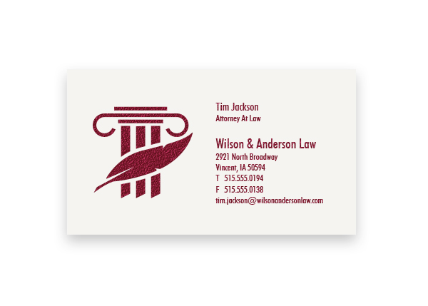 1 Color Standard Business Cards || Business Cards || Raised Print, 1 Sided