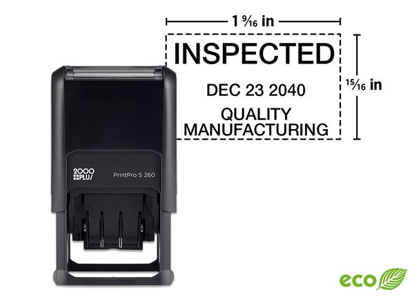 2000 Plus® PrintPro™ 260D Economy Plastic Dater || Custom Self-Inking Date Stamps || 15/16" x 1 9/16" Impression