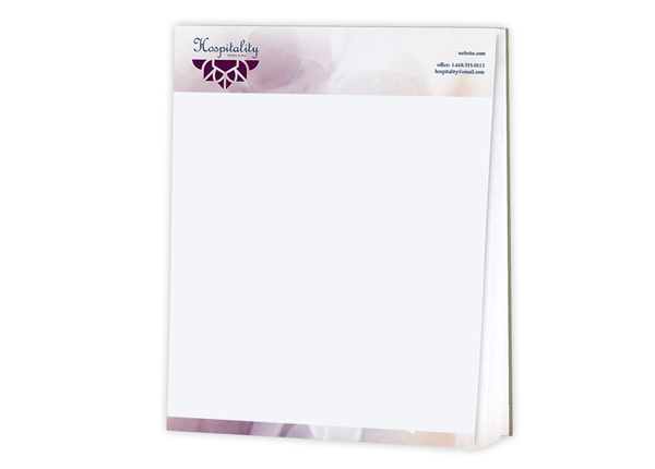 8.5" x 11" Note Pad || Custom Note Pads || White 70 lb. Text, 25 Sheets per Pad