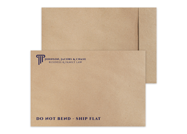 Custom TerraBoard™ Envelope 10 1/2" x 16" || Custom Envelopes || Black, Red or Dark Blue Imprint