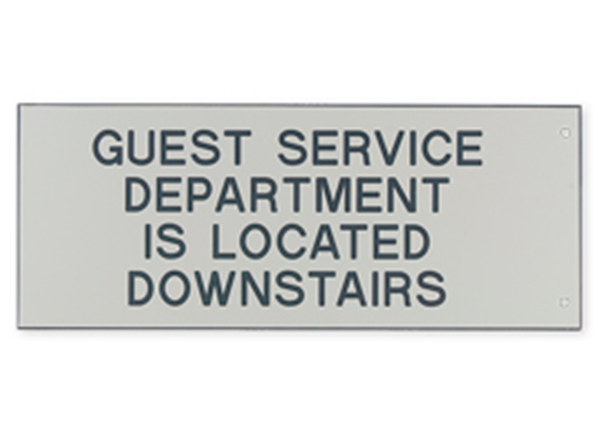 Engraved Extended Wall Holder Replacement Signs || Custom Indoor Signs || Horizontal, 10" x 4"