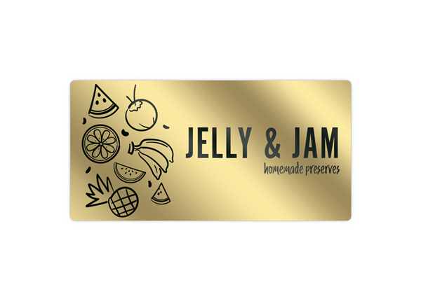 Rectangle Foil Imprint Labels || Custom Labels || 2" x 4"