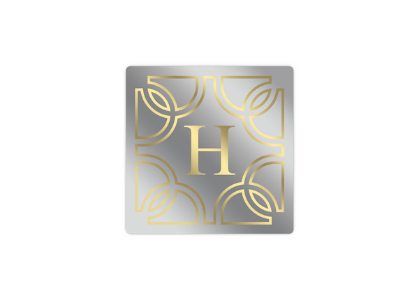 Square Foil Imprint Labels || Custom Labels || 1 1/2" x 1 1/2"