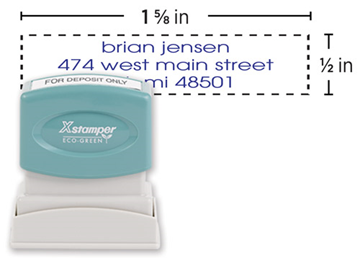 Xstamper® N10 Stamp || Custom Pre-Inked Stamps || 1/2" x 1 5/8" Impression