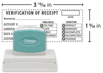 Xstamper® N27 Stamp || Custom Pre-Inked Stamps || 1 9/16" x 3 15/16" Impression